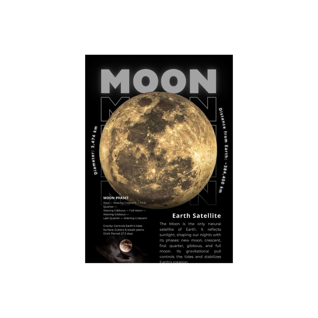 تابلو MOON - ماه در قاب علمی